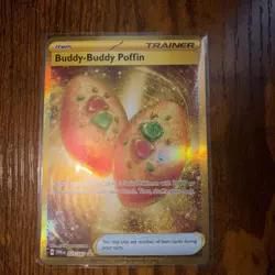 Buddy-Buddy Poffin 223/167 Gold Hyper Rare Pokemon S & V Twilight Masquerade - Image 1