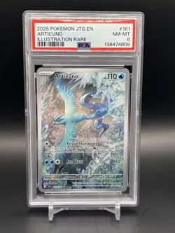 Pokemon Articuno Illustration Rare Holo 161/159 Sv09 Journey Together PSA 8 - Image 1