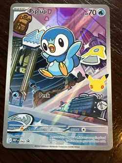 Piplup 042 First Partner Illustration Collection Promo Pokemon English NM MEP - Image 2