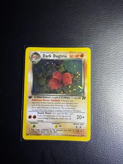 Pokemon TCG Dark Dugtrio 1st Edition Holo Rare Team Rocket 6/82 2000 Wizards - Image 1