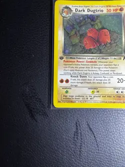 Pokemon TCG Dark Dugtrio 1st Edition Holo Rare Team Rocket 6/82 2000 Wizards - Image 5