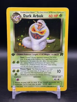 Dark Arbok 1st Edition Holo Rare 2/82 Team Rocket Pokemon English WOTC NM - Image 1