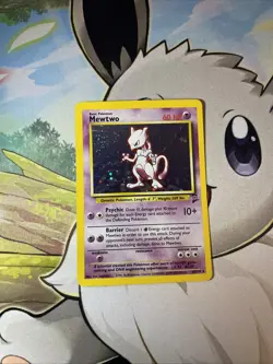 Pokemon Mewtwo 010/130 Base Set 2 Holo Rare Lp - Image 1
