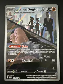 Team Rockets Dugtrio 239/217 - Pokemon TCG - Ascended Heros Illustration Rare - Image 1