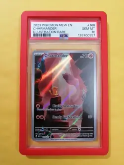 2023 POKEMON SV 151 #168/165 CHARMANDER ILLUSTRATION RARE PSA 10 - Image 1