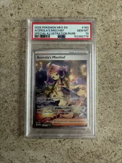 Pokemon Acerola's Mischief 183/132 Me01 Special Illustration Holo PSA 10 - Image 2