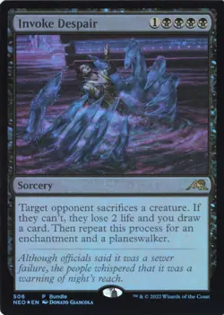 Invoke Despair (NEO Promo) Kamigawa: Neon Dynasty NM #506 MTG - Image 1