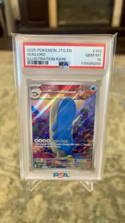 2025 Pokemon JTG EN Wailord Illustration Rare psa 10 - Image 1