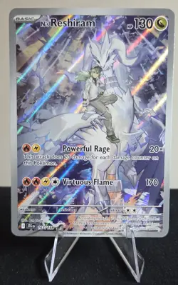 Pokemon N's Reshiram 167/159 Journey Together Illustration Rare NM - Image 3