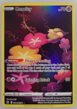 Comfey GG14/GG70 Pokemon Crown Zenith: Galarian Gallery Holo NM - Image 1