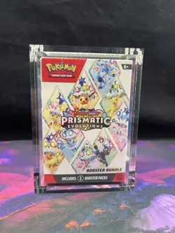 Pokemon Prismatic Evolutions Booster Bundle w/ Acryllic Case, Factory Sealed - Image 1