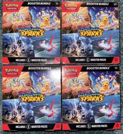 4x Pokemon TCG Surging Sparks Booster Bundle New Factory Sealed. - Image 1