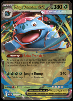 Mega Venusaur ex 003/132 ME01: Mega Evolution Double Rare Holo NM Pokemon TCG - Image 1
