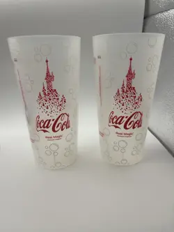 Disneyland Paris Coca Cola Reusable Cups 50cl Set of 2 Real Magic Castle - Image 1