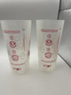 Disneyland Paris Coca Cola Reusable Cups 50cl Set of 2 Real Magic Castle - Image 3