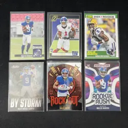 2024 Malik Nabers (6) ROOKIE Card Lot Panini & Topps NFL NY Giants (F-17) - Image 1