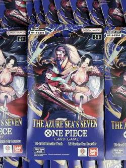 One Piece The Azure Sea’s Seven Op14 Sleeved Booster Pack 50 Packs New Sealed - Image 2