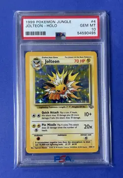 1999 Pokemon Jungle Jolteon Holo #4 PSA 10 GEM MT - Image 1