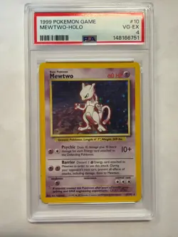 Pokemon Mewtwo #10 Holo Base Set PSA 4 - Image 1