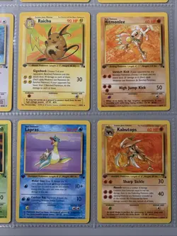 Pokemon TCG 1st Edition Fossil Set Non Holo Rare Binder Page Lot - WOTC VTG 1999 - Image 4