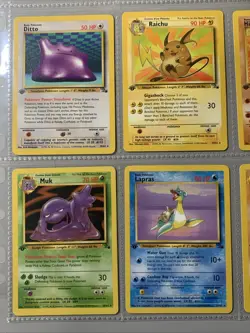 Pokemon TCG 1st Edition Fossil Set Non Holo Rare Binder Page Lot - WOTC VTG 1999 - Image 5