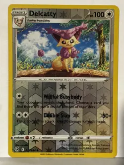 Delcatty Reverse Holo 211/264 SWSH08: Fusion Strike NM Pokemon Fast Ship - Image 1