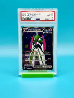 PSA 8 - 2023 POKEMON PARADOX RIFT EN IRON VALIANT EX 225/182 - Image 1