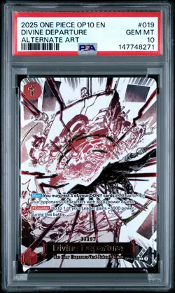 2025 ONE PIECE OP10-ROYAL BLOOD ALTERNATE ART #019 DIVINE DEPARTURE PSA 10 - Image 1
