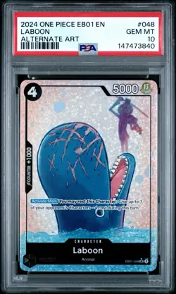 PSA 10 2024 One Piece Laboon EB01 Alternate Art #048 SR English - Image 1