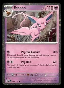 Espeon (Cosmos Holo) Rare Holofoil Miscellaneous Cards & Products 033/131 NM - Image 1