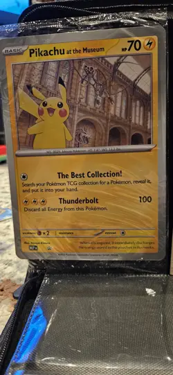 Pokemon Pikachu At The Museum Jumbo Card + Ecology Booklet - Natural History - Image 1