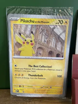 Natural History Museum X Pokemon Pikachu Promo Card & Booklet Sealed - Image 2