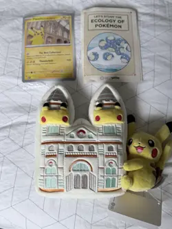 Pokemon X Natural History Museum Pikachu Jumbo Card, Plush & Ecology Booklet ✅ - Image 3
