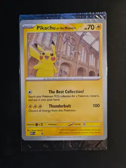 Pokemon Natural History Museum Pikachu Promo Card Sealed with Pokeology Booklet! - Image 1