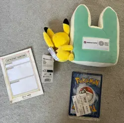 Pokemon x Natural History Museum Pikachu Plush, Promo Card & Ecology Booklet - Image 2