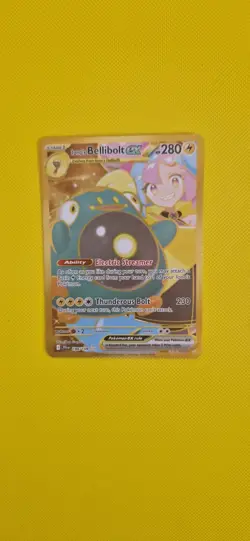 Pokemon TCG Iono's Bellibolt EX Journey Together 188/159 Hyper Rare GOLD Card - Image 1