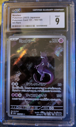 2023 Pokemon Japanese Mewtwo Sv2a Card 151 183/165 Art Rare CGC 9 - Image 1