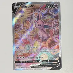 Pokemon Espeon V Full Art Ultra Rare Holo 180/203 SWSH07 Evolving Skies Card - Image 1