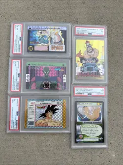 Dragon Ball Z Vintage Card Lot PSA graded LOW POPULATION !! Goku Carddass - Image 1