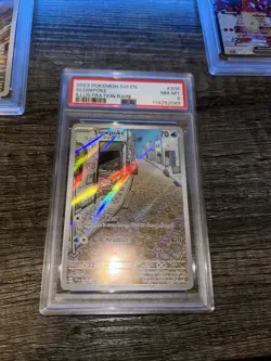 Pokemon TCG Slowpoke Scarlet & Violet Holo Illustration Card PSA 8 204/198 - Image 1