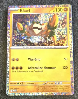 Klawf Holo Foil Match Battle Pokemon Card #011/015 McDonald's Promo 2023👀🔥 - Image 1
