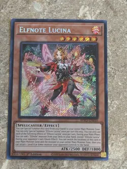 Yu-Gi-Oh! Elfnote Lucina Effect Card Foil BPRO-EN010 ATK/2500 DEF/1800 Konami - Image 1