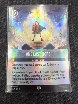 One Last Hope 222/204 Disney Lorcana Fabled Epic Holo Foil Card NM - Image 1