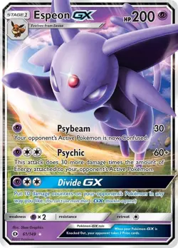 Pokemon Karte - Psiana Espeon GX 61/149 TCG Trading Card Game 2017 ENG - Image 1