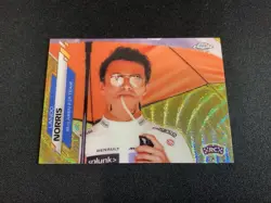 Lando Norris 2020 Topps Chrome F1 Gold Wave Refractor /50 #180 Rookie - Image 1