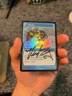 MTG Ponder MagicFest 2025 x1 Near Mint SIGNED FOIL - Image 1