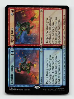 Double Jump // Flying Kick (Surge Foil) R Commander: Teenage Mutant Ninja Turtle - Image 1