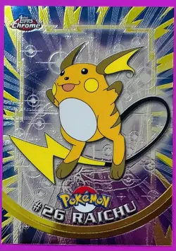 Raichu #26 Holo Foil - 2000 Topps Chrome Pokemon Card - Red Logo TV Animation Ed - Image 1