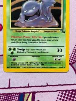 Pokemon TCG - Muk 13/62 - Fossil - Holo Rare - WOTC - Vintage - PLAYED - Image 3