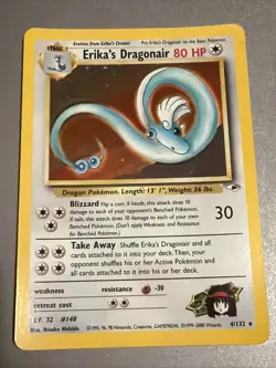 Pokemon TCG Erika's Dragonair Gym Heroes 4/132 Holo - Image 1
